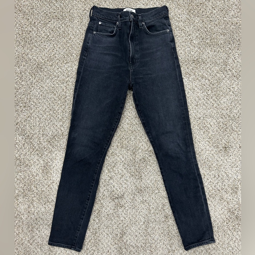 Agolde black high rise jeans
